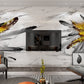 Abstract peel stick wallpaper with bird feathers, large marble canvas wall mural, bright feathers temporary vinyl wallpaper, remuvable mural