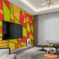 Large geometric patterns peel stick wallpaper, colorful abstract self adhesive wall mural, giant canvas removable wall mural, vinyl mural
