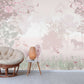 Fairy peel stick wallpaper, cherry blossom self adhesive wall mural, accentual pink wallpaper, extra large removable nursery wallcovering