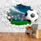 Sport peel stick wallpaper, extra large bricks wall mural, self adhesive 3d soccer ball wallpaper, acentual loft wallpaper, kids wallpaper