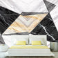 Extra large geometrical wallpaper, abstract peel and stick wall mural, black white self adhesive wallpaper, accentual marble wallcovering